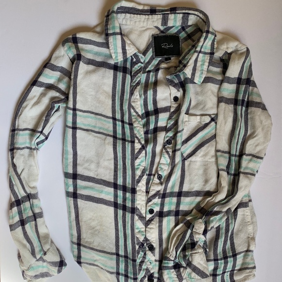 White plaid Button Up by Rails - Picture 1 of 1